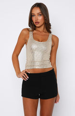 Simple Attraction Tank Top Gold
