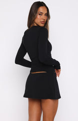 Hard To Please Mini Skort Black