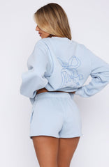 Love You Forever Lounge Shorts Baby Blue