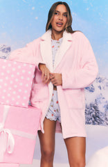 Dial Tone Fluffy Robe Baby Pink