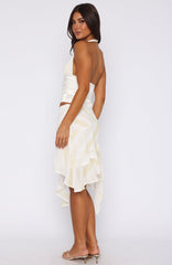 Crazy Romantic Midi Skirt Citrus Stripe