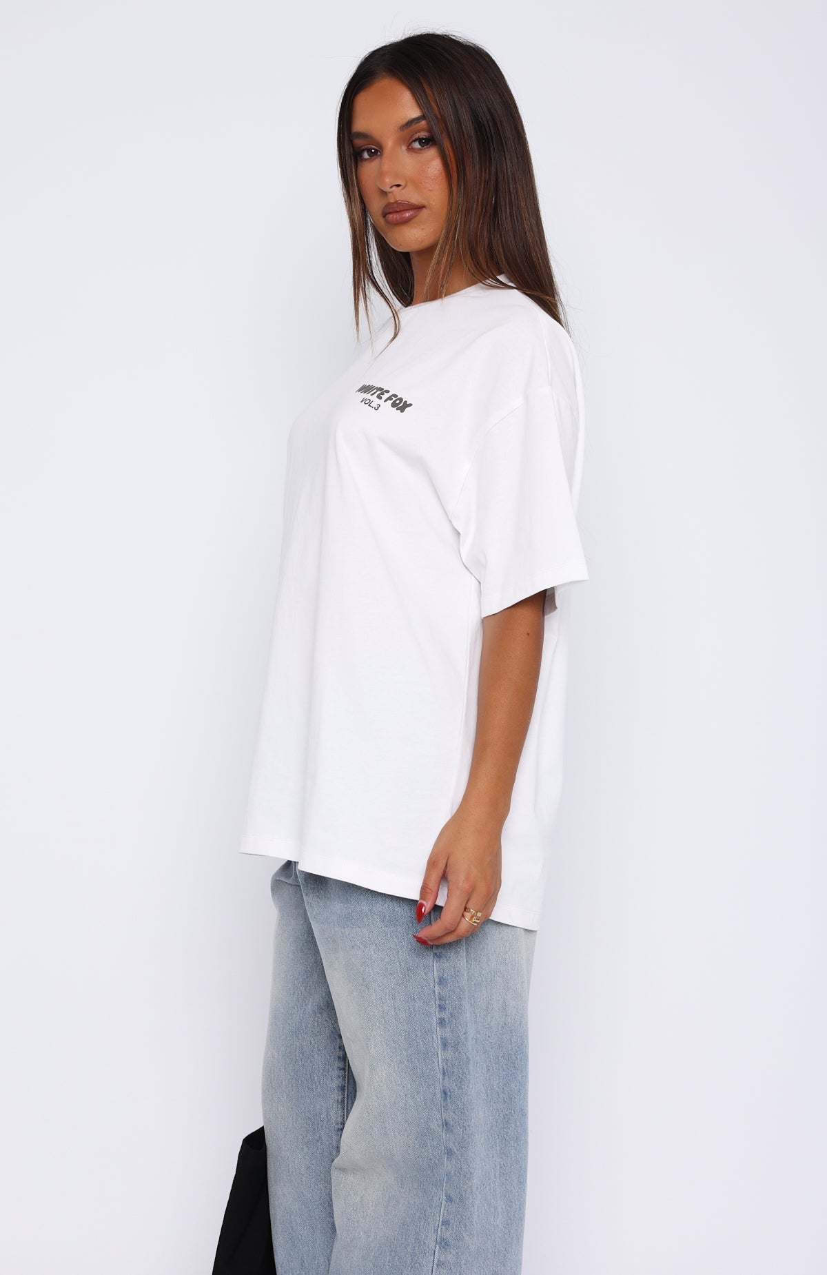 Offstage Back Graphic Oversized Tee White