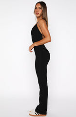 Kinetic Flare Jumpsuit Black