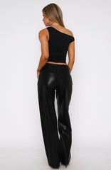 Bring The Style PU Pants Black