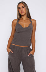 Take A Stance Top Charcoal