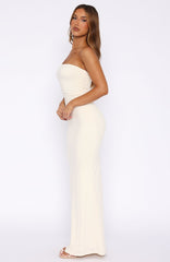 Confidence Is Key Strapless Maxi Dress Bone