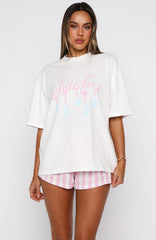 Silly Season Pyjama Oversized Tee White