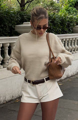 Keep It Classic Knit Sweater Beige