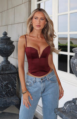 Love Is All Around Bustier Wine