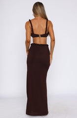 Serenade Me Maxi Skirt Chocolate