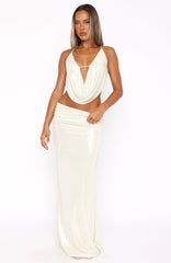 You're So Heartless Maxi Skirt Pearl