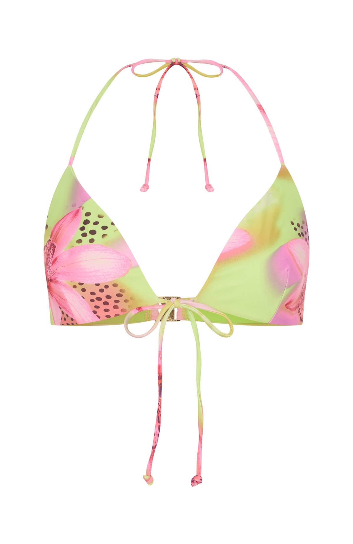Sun Kissed Dream Bikini Top Lime Tropics