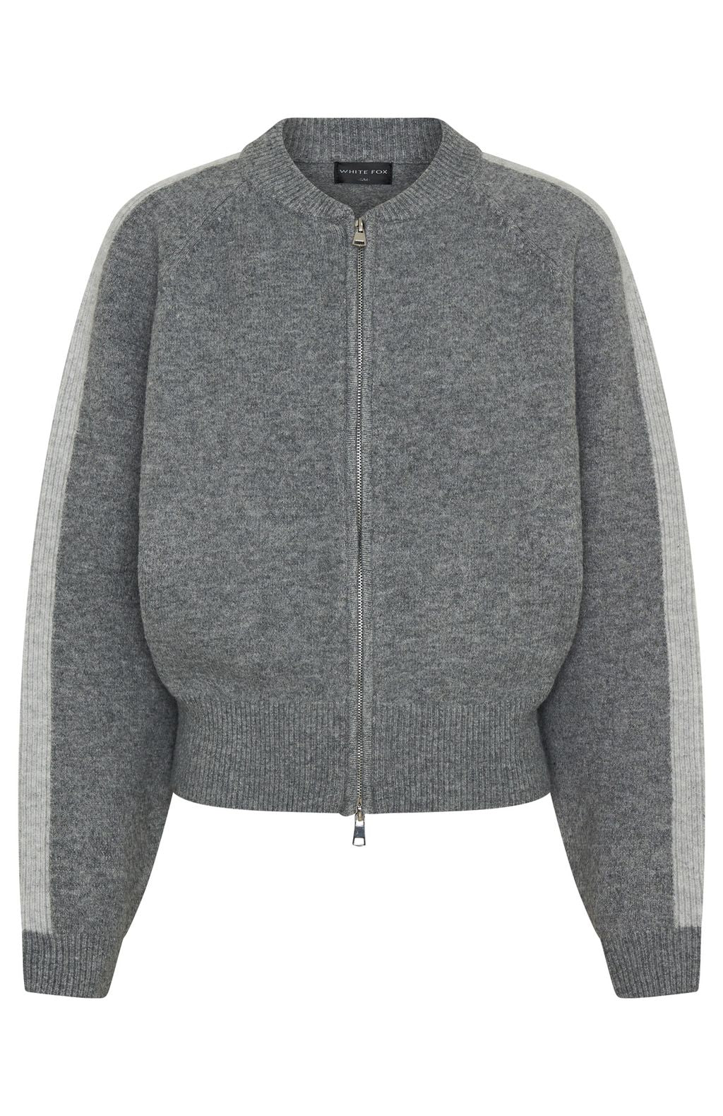 Stripe Me Down Knit Jacket Charcoal/Grey