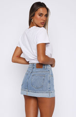 Charlotte Denim Mini Skirt Mid Blue