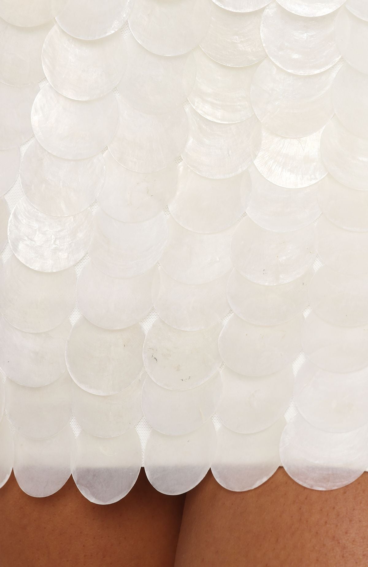 Forgiven Aura Shell Mini Skirt White