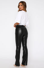 Good Luck Guaranteed PU Pants Black
