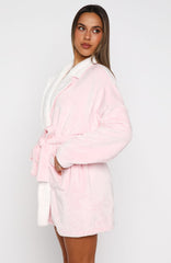 Dial Tone Fluffy Robe Baby Pink