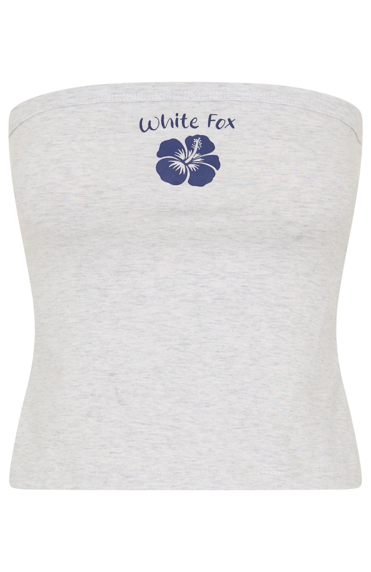 Buy Your Own Flowers Strapless Top Grey Marle