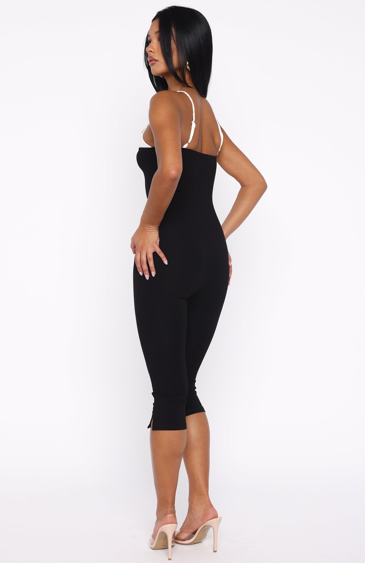 Come Back For Me Capri Jumpsuit Black