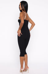 Come Back For Me Capri Jumpsuit Black