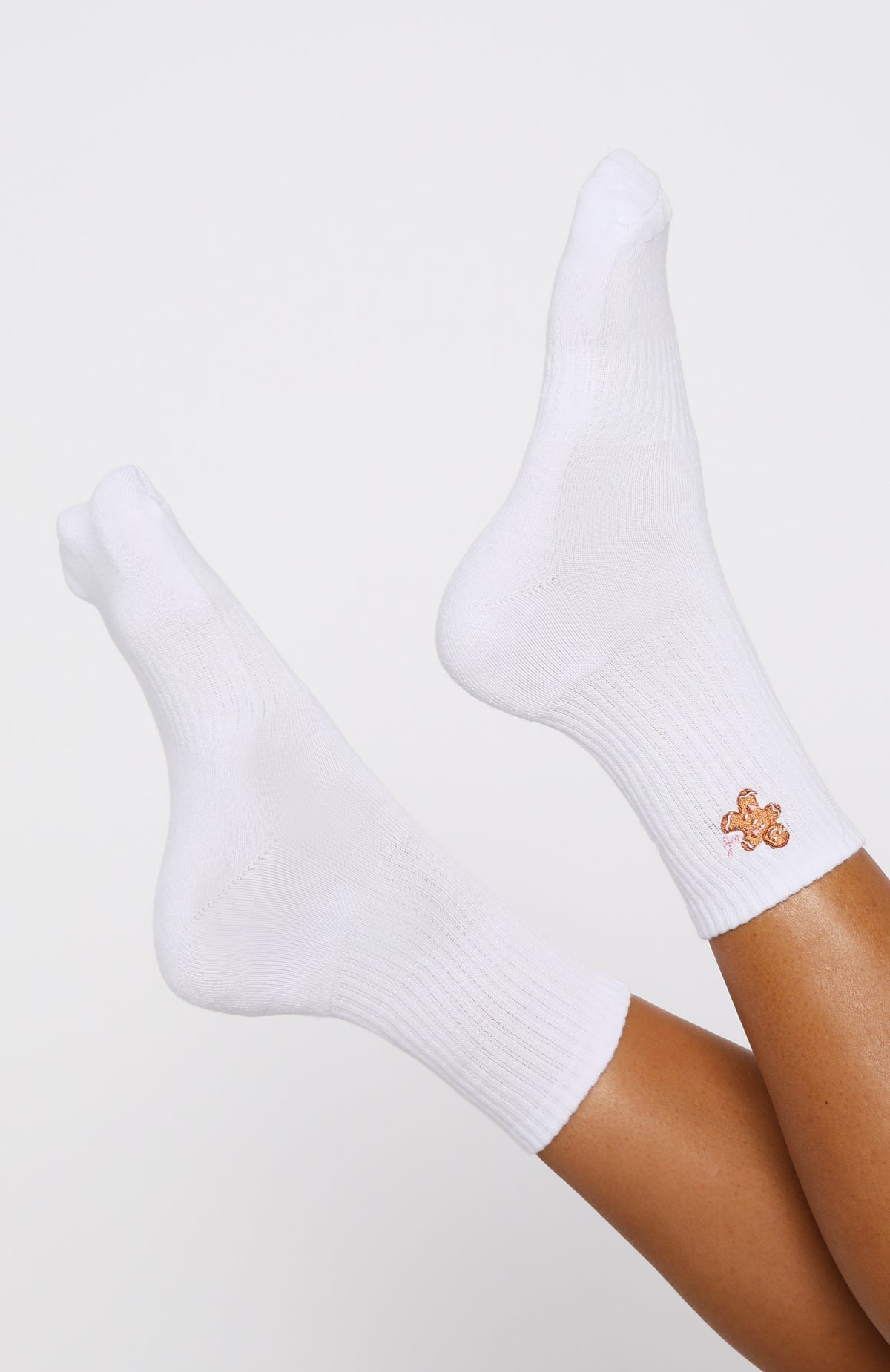 Gingerbread Socks White