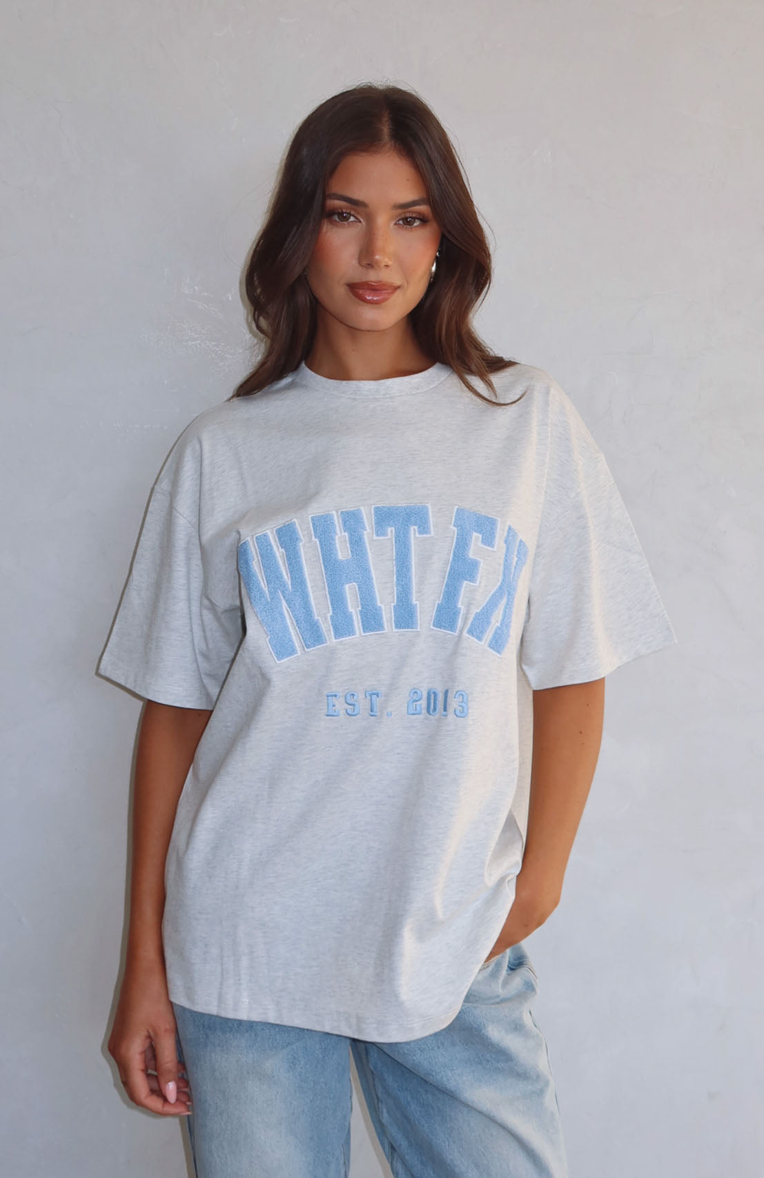Give It Away Oversized Tee Grey Marle