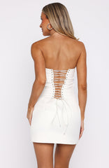 Rendezvous Strapless Mini Dress Cream