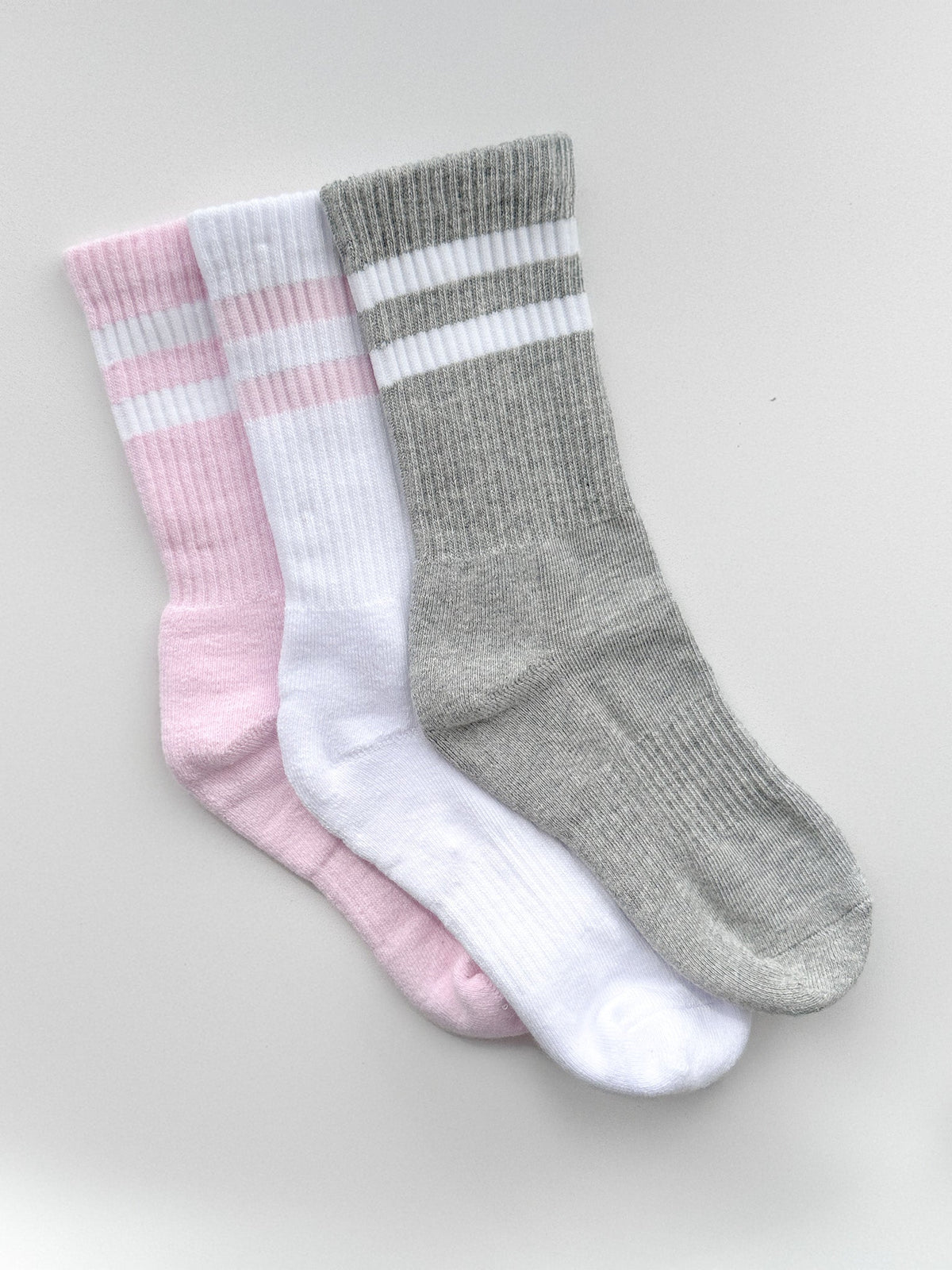 Wanna Be Close Socks Grey/White/Pink