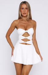 Sneaky Games Strapless Mini Dress White